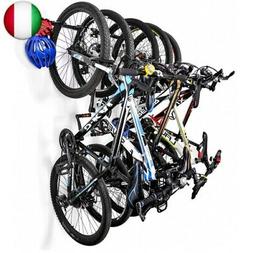 Supporto da Parete per 5 Biciclette, portabici portabici per