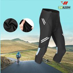 Imbottita Mtb Bici 3/4 Pantaloni Nero